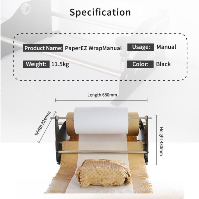 PaperEZ® WrapManual Honeycomb Paper Dispenser - Image 3